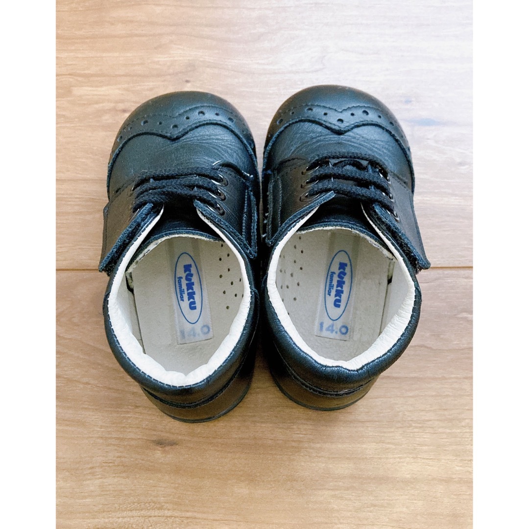 familiar(ファミリア)のファミリア　ベビーシューズ　フォーマルシューズ　卒園　入園　革靴　黒　14cm キッズ/ベビー/マタニティのベビー靴/シューズ(~14cm)(フォーマルシューズ)の商品写真