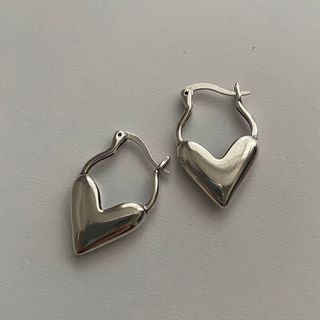 ロンハーマン(Ron Herman)の再入荷★ハートシェイプフープピアス★シルバーピアス　s925ピアス(ピアス)