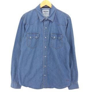 リーバイス(Levi's)の古着 リーバイス Levi's 長袖 デニム ウエスタンシャツ メンズL /eaa422431(シャツ)