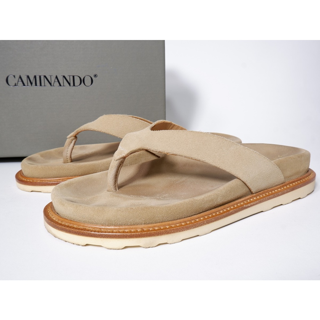 DEUXIEME CLASSE(ドゥーズィエムクラス)のCAMINANDO/カミナンド MUSE de Deuxieme Classe別注2021SS SUEDE TONGS SANDALスエード トング サンダル【38(約25cm)】【LFWA73887】 レディースの靴/シューズ(その他)の商品写真