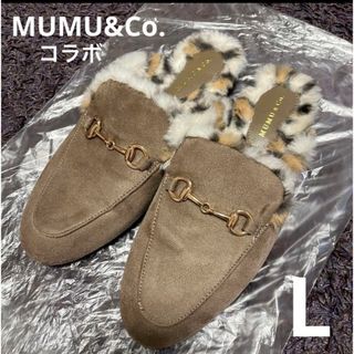 シマムラ(しまむら)のしまむらmumuコラボMUMU&Co.ビット付きファーフラットミュール(サンダル)