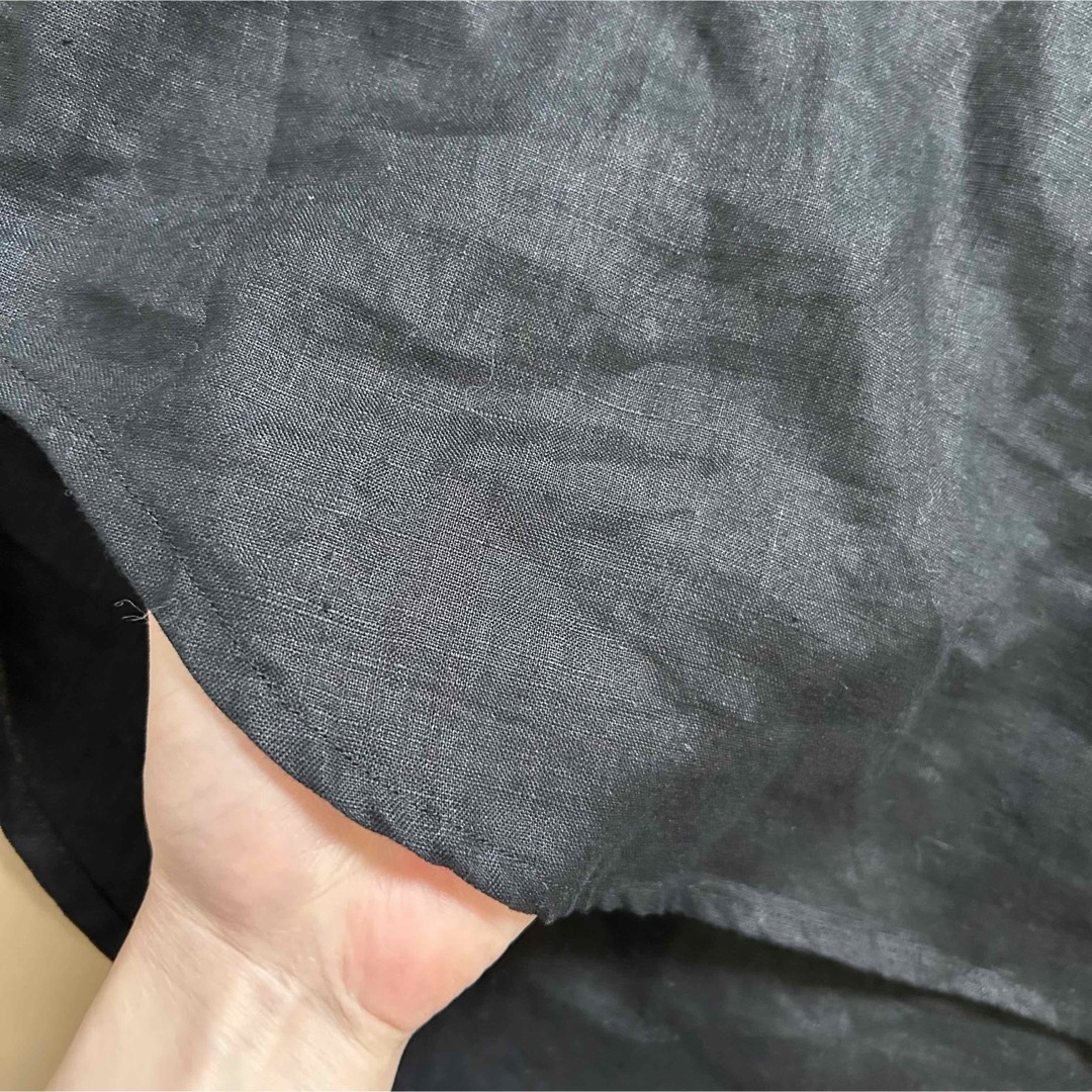 nest Robe(ネストローブ)のSWARM(スワーム)リネンバンドカラー5分袖シャツ レディースのトップス(シャツ/ブラウス(半袖/袖なし))の商品写真