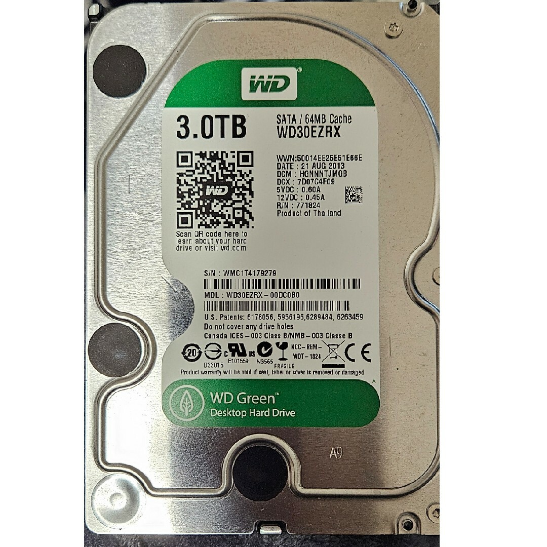 Western Digital(ウェスタンデジタル)のWestern Digital ウエスタンデジタル WD30EZRX 3.5イ… スマホ/家電/カメラのPC/タブレット(PCパーツ)の商品写真