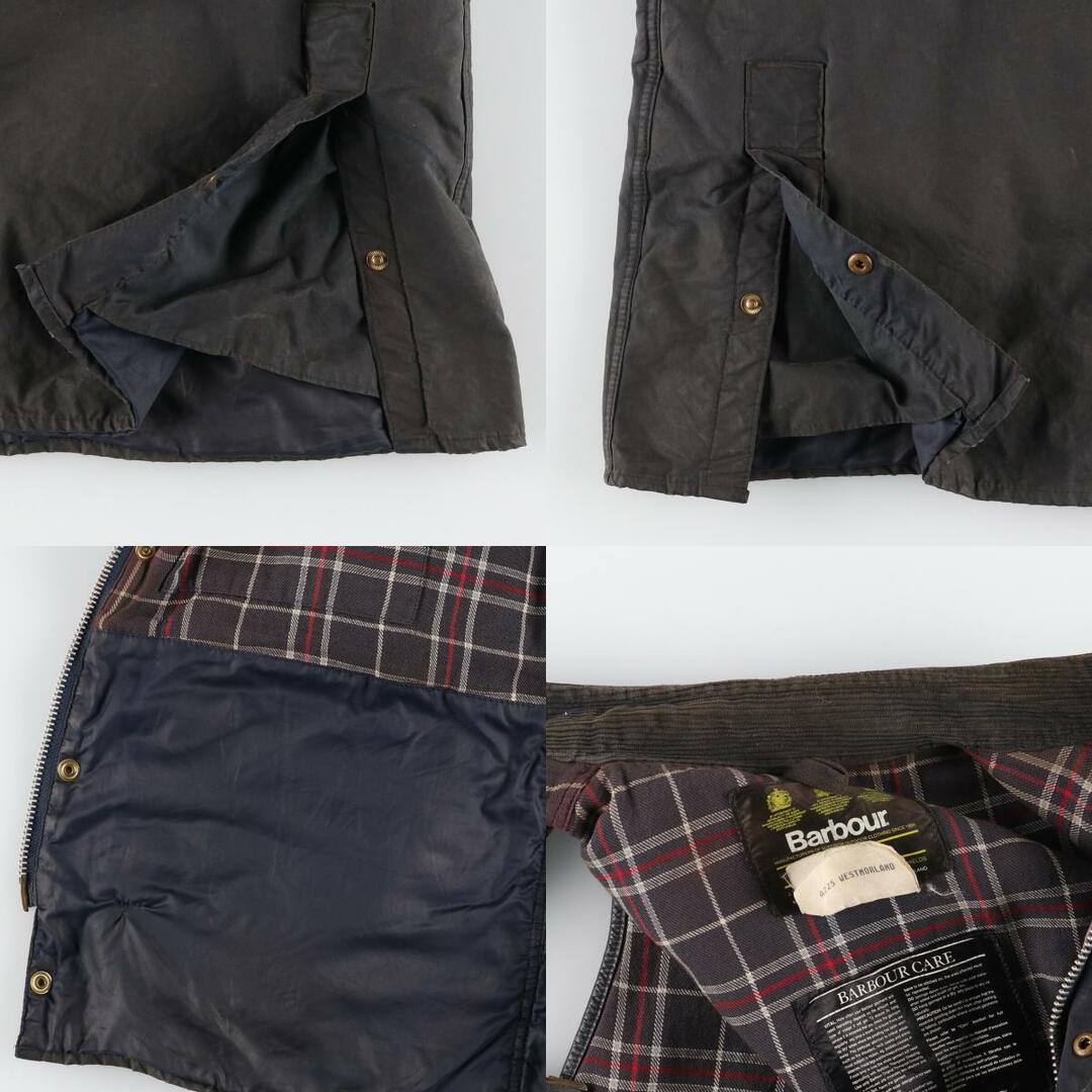 Barbour(バーブァー)の古着 80~90年代 バブアー Barbour A225 WESTMORLAND 旧3ワラント ワックスコットン オイルドベスト メンズL ヴィンテージ /eaa420744 メンズのトップス(ベスト)の商品写真