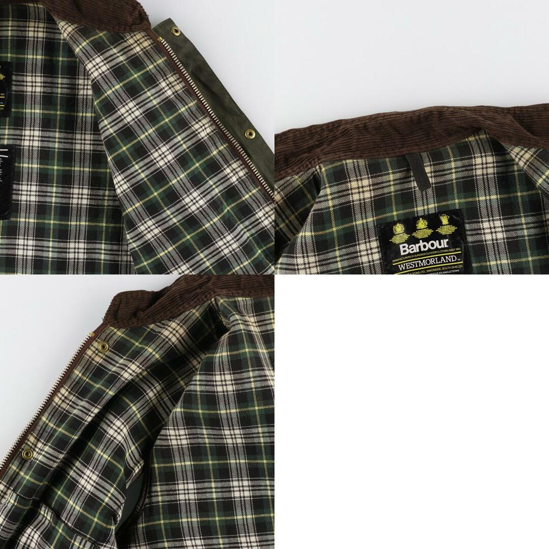 Barbour(バーブァー)の古着 90年代 バブアー Barbour WESTMORLAND 旧3ワラント ワックスコットン オイルドベスト 英国製 メンズXL ヴィンテージ /eaa420746 メンズのトップス(ベスト)の商品写真