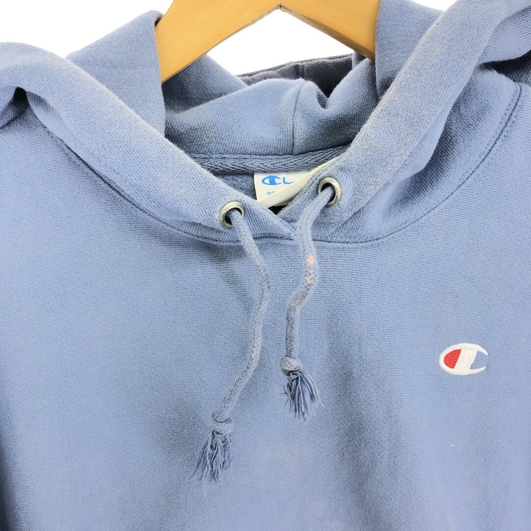 Champion(チャンピオン)の古着 チャンピオン Champion リバースウィーブ 復刻 単色タグ スウェットプルオーバーパーカー レディースM /eaa423773 レディースのトップス(トレーナー/スウェット)の商品写真