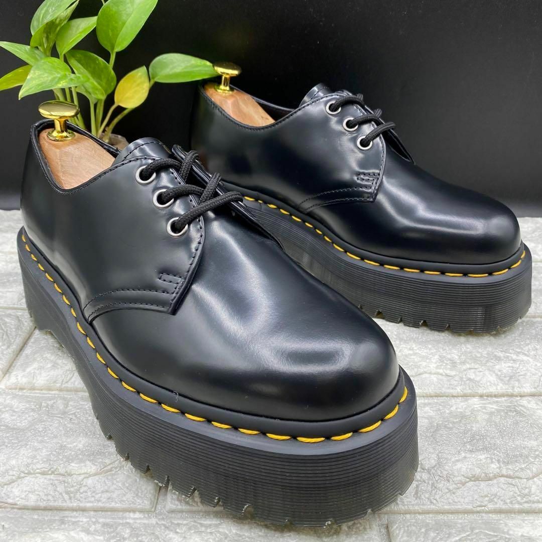 Dr.Martens(ドクターマーチン)の★新品 ドクターマーチン 1461 QUAD 3ホール ダブルソール 黒 UK6 レディースの靴/シューズ(ローファー/革靴)の商品写真