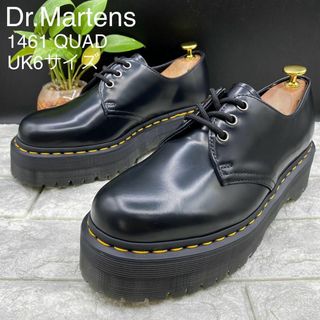 ドクターマーチン(Dr.Martens)の★新品 ドクターマーチン 1461 QUAD 3ホール ダブルソール 黒 UK6(ローファー/革靴)