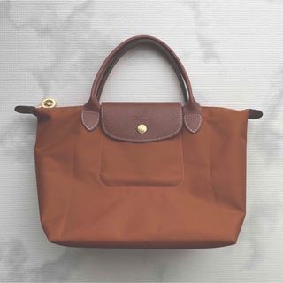 ロンシャン(LONGCHAMP)のロンシャン　ルプリアージュ　S  トート　ブラウン　オレンジ(トートバッグ)