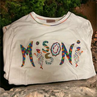 ミッソーニ(MISSONI)の美品　★missoni★ ミッソーニ　イタリア製　ロンT  ロゴプリント(Tシャツ(長袖/七分))