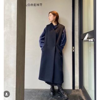 フローレント(FLORENT)のフローレント　ロングジレ　ロングベスト　ブラック　2022AW(ベスト/ジレ)