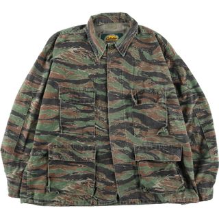 古着 民間品 カベラス Cabelas 迷彩柄 タイガーストライプカモ ミリタリー コンバットジャケット USA製 XXL-REGULAR メンズXXL /eaa420039(ミリタリージャケット)