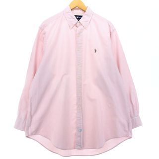 ラルフローレン(Ralph Lauren)の古着 ラルフローレン Ralph Lauren RALPH LAUREN 長袖 ボタンダウンストライプシャツ メンズXL /eaa424251(シャツ)