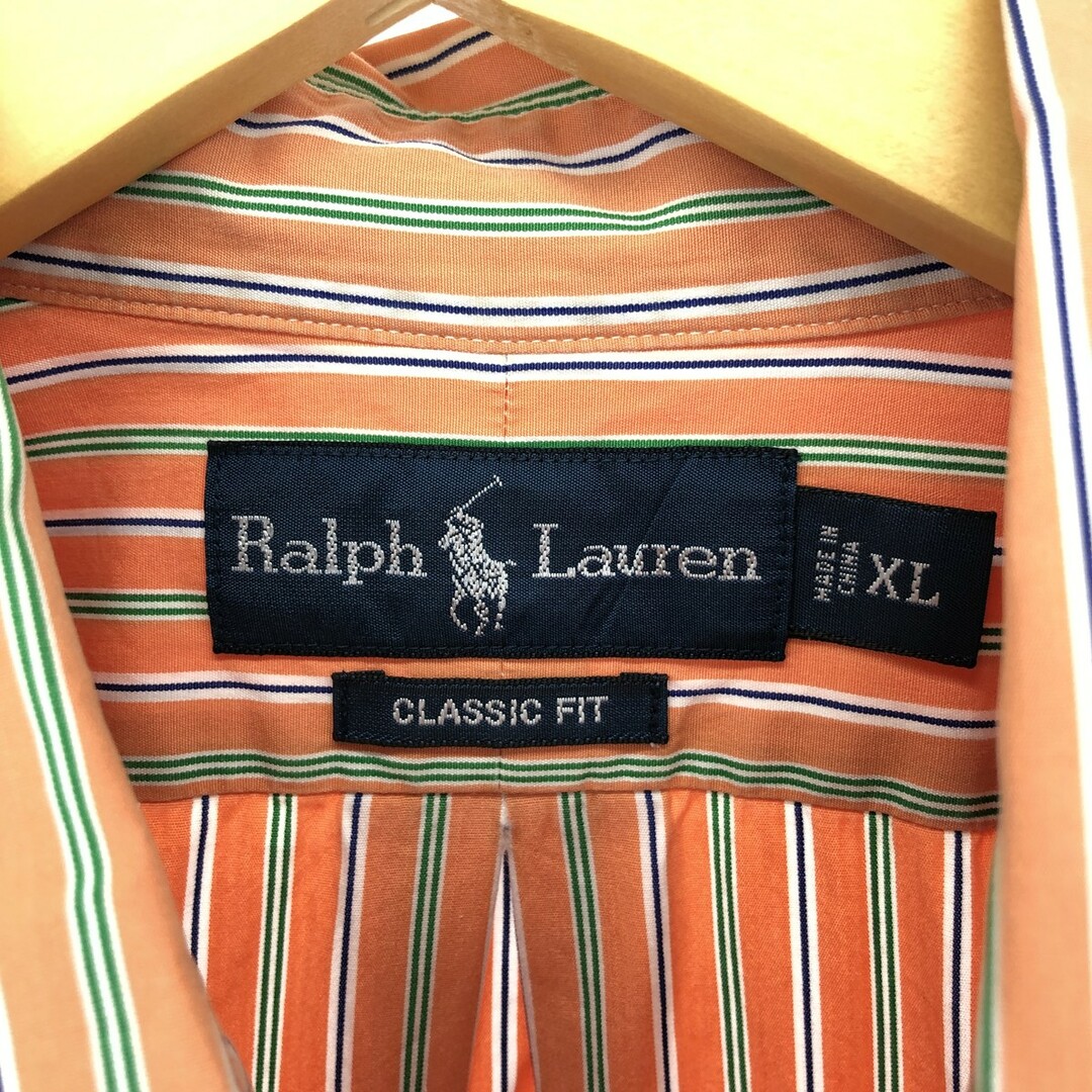 Ralph Lauren(ラルフローレン)の古着 ラルフローレン Ralph Lauren RALPH LAUREN 長袖 ボタンダウンストライプシャツ メンズXL /eaa424256 メンズのトップス(シャツ)の商品写真