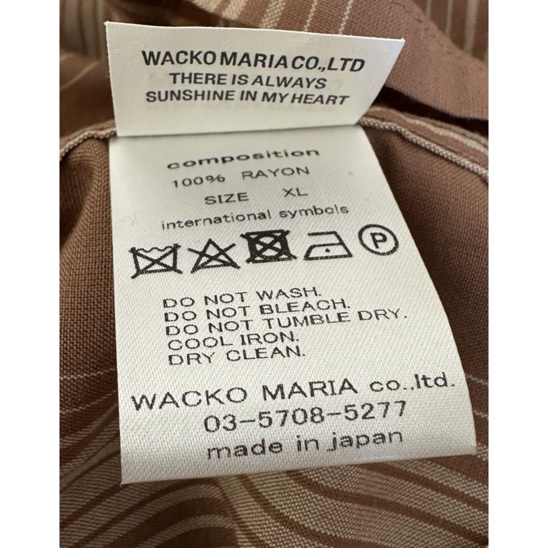 WACKO MARIA(ワコマリア)のWACKO MARIA STRIPEDOPEN COLLAR SHIRT  XL メンズのトップス(シャツ)の商品写真