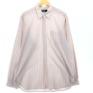 ラルフローレン(Ralph Lauren)の古着 ラルフローレン Ralph Lauren POLO by Ralph Lauren 長袖 ストライプシャツ メンズXL 長袖 /eaa424261(シャツ)