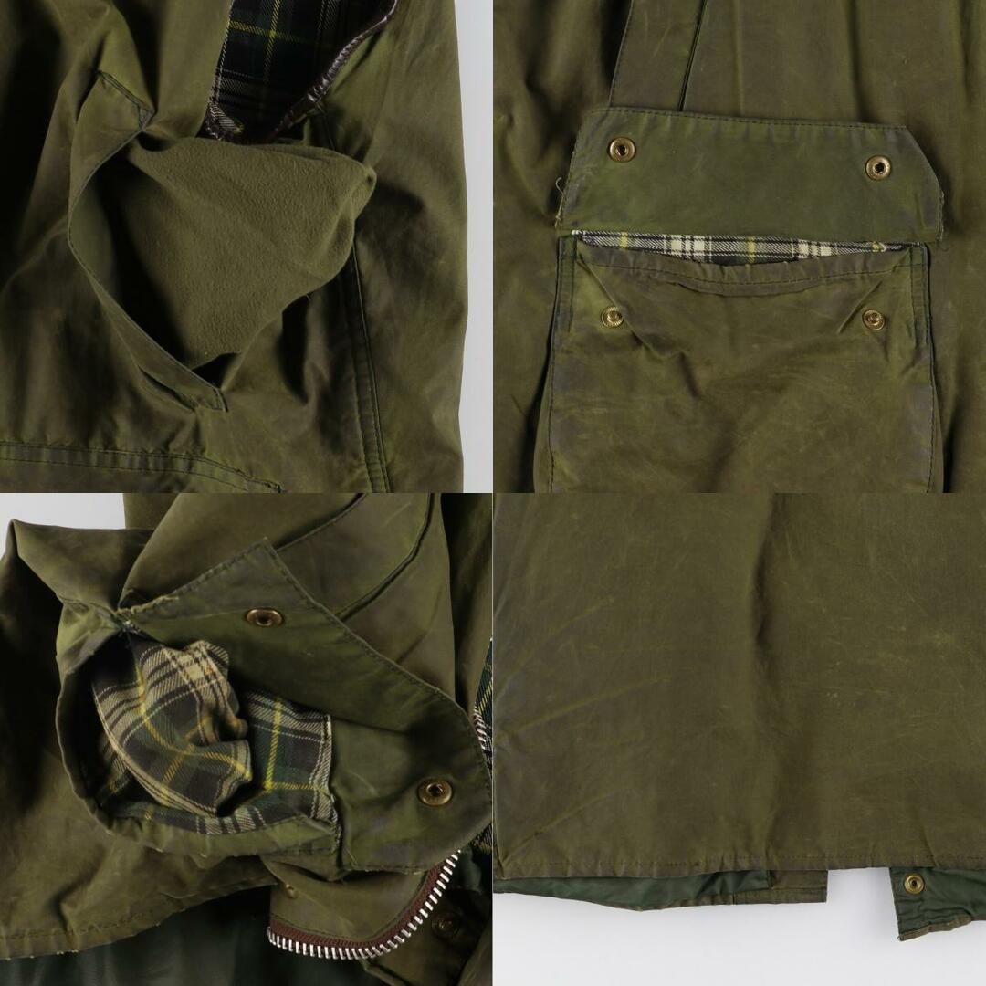 Barbour(バーブァー)の古着 90年代 バブアー Barbour WESTMORLAND 旧3ワラント ワックスコットン オイルドベスト 英国製 メンズXL ヴィンテージ /eaa420749 メンズのトップス(ベスト)の商品写真