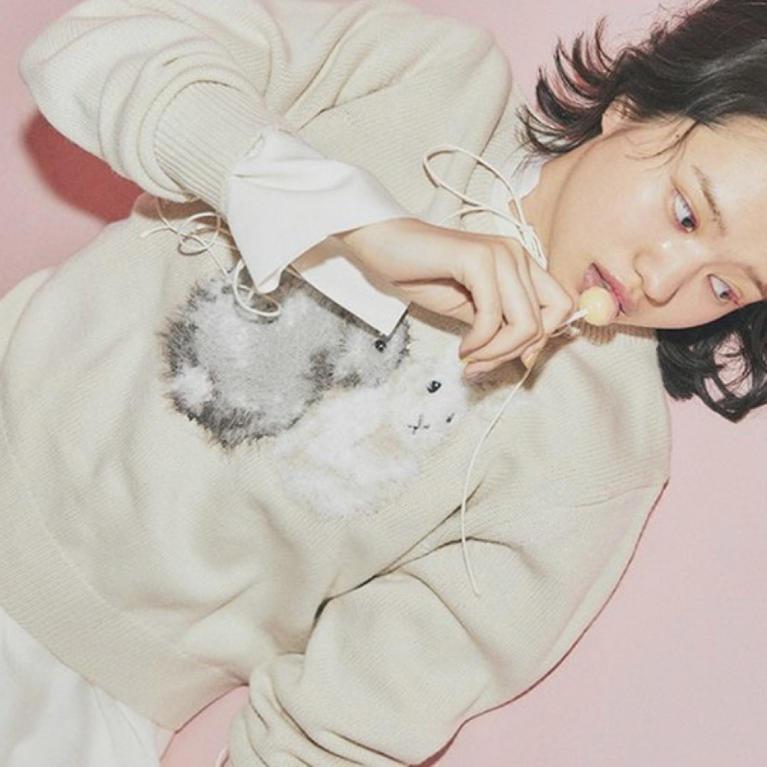fur fur - 【USAGI ONLINE10周年限定】ウサギジャガードセーターの通販