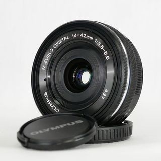 オリンパス(OLYMPUS)のオリンパス 電動パンケーキレンズ M.ZUIKO 14-42mm ブラック(レンズ(ズーム))