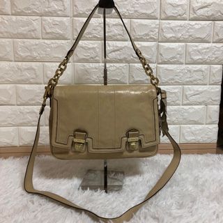 コーチ(COACH)の★稀少！★ＣＯＡＣＨ　コーチ★ポピーレザープッシュロックフラップ２ＷＡＹバッグ■(ショルダーバッグ)