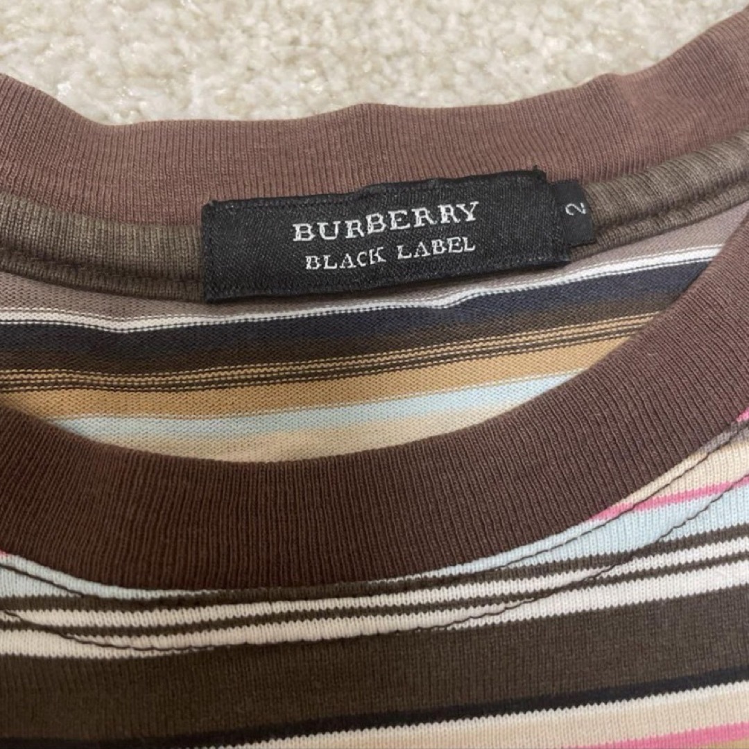 BURBERRY(バーバリー)のBURBERRY バーバリー　Tシャツ　古着　　ボーダー　マルチカラー メンズのトップス(Tシャツ/カットソー(半袖/袖なし))の商品写真