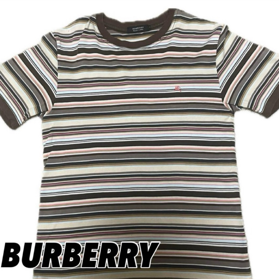 BURBERRY(バーバリー)のBURBERRY バーバリー　Tシャツ　古着　　ボーダー　マルチカラー メンズのトップス(Tシャツ/カットソー(半袖/袖なし))の商品写真