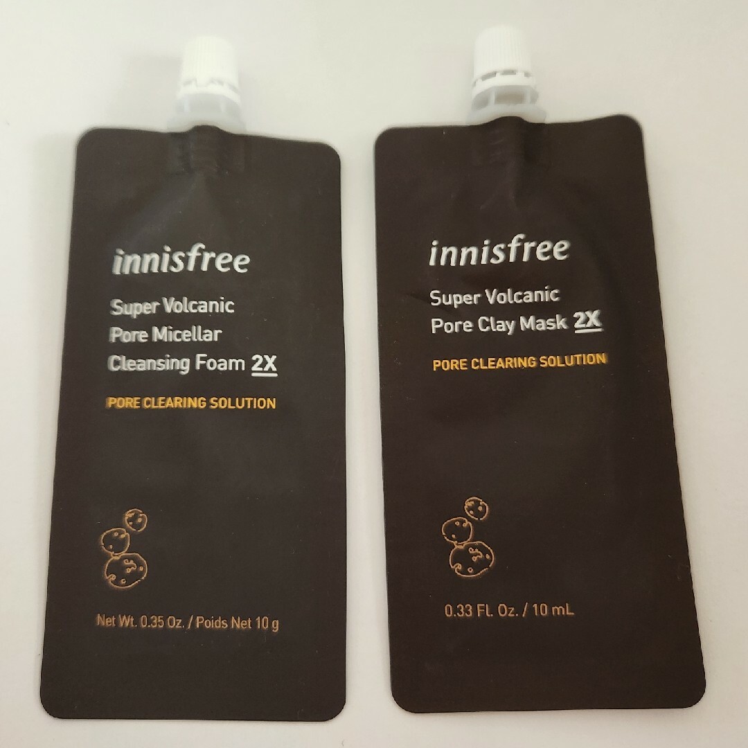 Innisfree(イニスフリー)のイニスフリー スーパーヴォルカニック クレンジング クレイマスク試供品 コスメ/美容のキット/セット(サンプル/トライアルキット)の商品写真