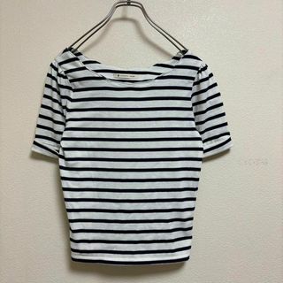 マジェスティックレゴン(MAJESTIC LEGON)の【MAJESTIC LEGON】トップス【FREE】ボーダー/半袖/首元広め(Tシャツ(半袖/袖なし))