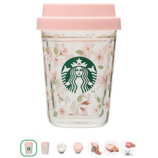 スターバックス(Starbucks)のスタバ さくら ダブルウォール耐熱グラスカップ(グラス/カップ)