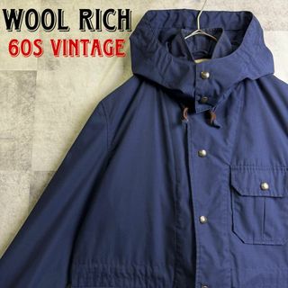 WOOLRICH - 希少 60s 復刻 USA製 ウールリッチ マウンテンパーカー ネイビー S