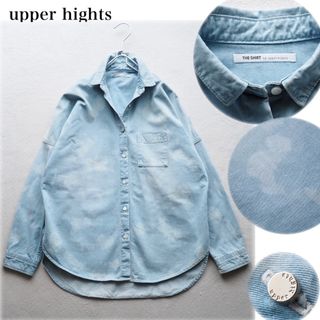 アッパーハイツ(upper hights)のupper hights デニム ビッグシャツ ケミカルウォッシュ 長袖 羽織り(シャツ/ブラウス(長袖/七分))