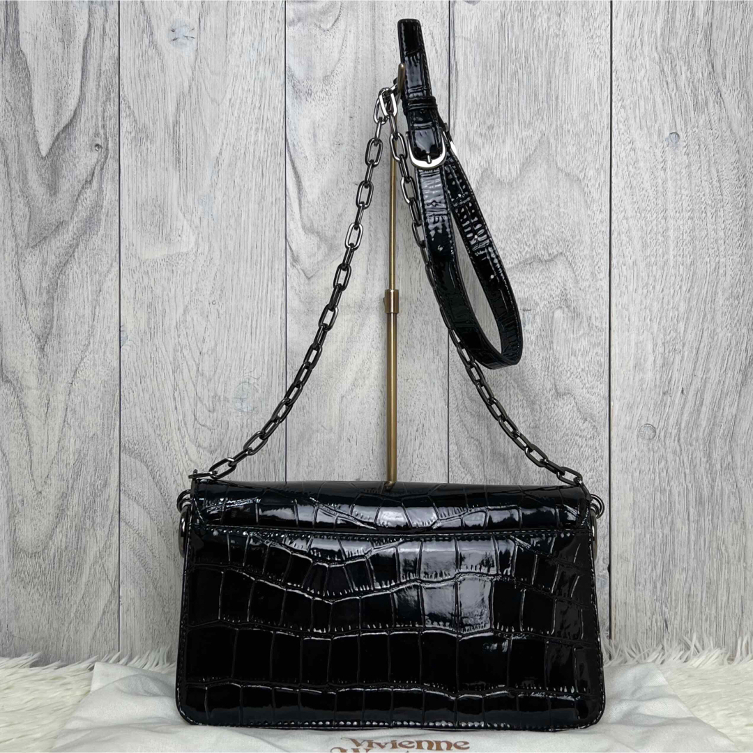 Vivienne Westwood(ヴィヴィアンウエストウッド)の希少♡極美品♡ヴィヴィアンウエストウッド クロコ型押  オーブ ショルダーバッグ レディースのバッグ(ショルダーバッグ)の商品写真