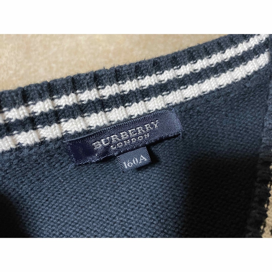 BURBERRY(バーバリー)のバーバリー Burberry キッズ　ベスト　ニットベスト　卒業　入学 レディースのトップス(ベスト/ジレ)の商品写真