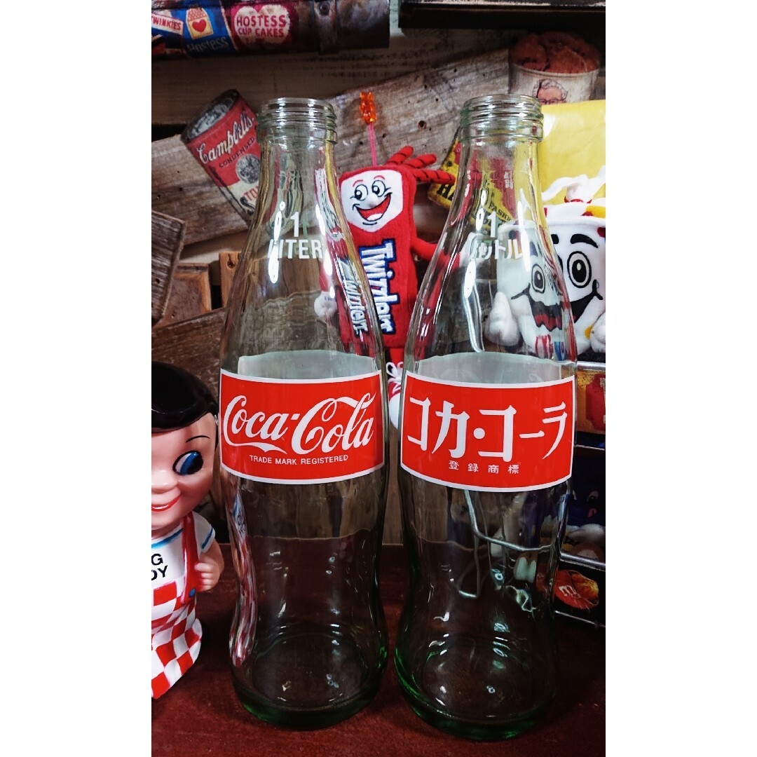 コカ・コーラ(コカコーラ)の№592  ヴィンテージコカ・コーラ瓶大 ２本セットCoca-Cola 食品/飲料/酒の食品/飲料/酒 その他(その他)の商品写真