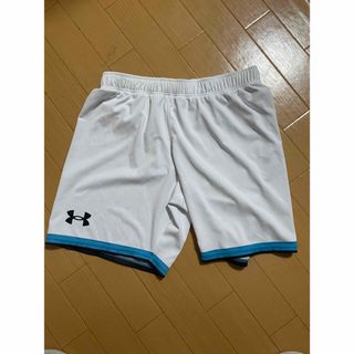 UNDER ARMOUR - アンダーアーマー　サッカーパンツ　Lサイズ ホワイト　ゲームパンツ