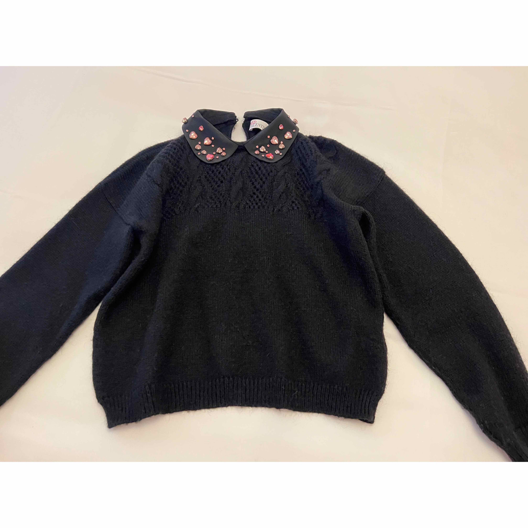 RED VALENTINO(レッドヴァレンティノ)のRed Valentinoハートビジューニット レディースのトップス(ニット/セーター)の商品写真