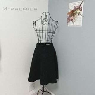 M-premier - エムプルミエ　2度着用　ブラック　豹柄　スカート