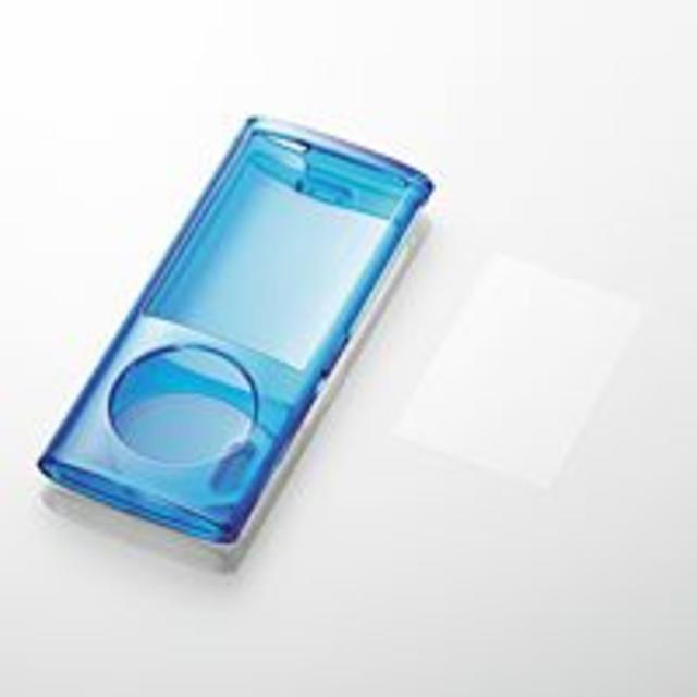 ELECOM(エレコム)の5th iPod nano用ハードケース ブルー スマホ/家電/カメラのオーディオ機器(ポータブルプレーヤー)の商品写真