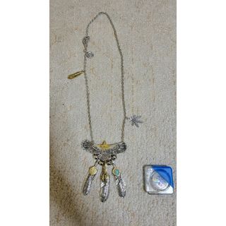 インディアンジュエリー(INDIAN JEWELRY)のメンズ ネックレス  スリーフェザーイーグルネックレス　フェザー　イーグル(ネックレス)