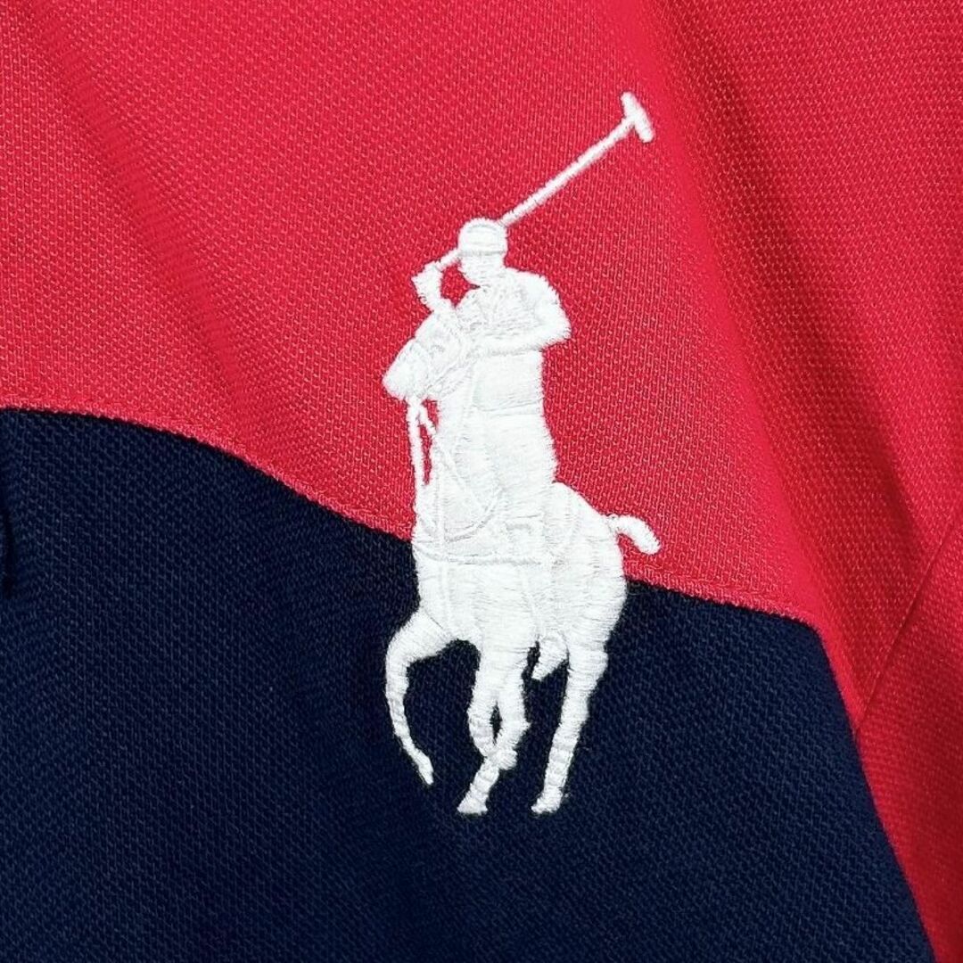 POLO RALPH LAUREN(ポロラルフローレン)の美品★L★ポロラルフローレン ビッグポニー・エンブレム ラガーシャツ ジャージ キッズ/ベビー/マタニティのキッズ服男の子用(90cm~)(Tシャツ/カットソー)の商品写真