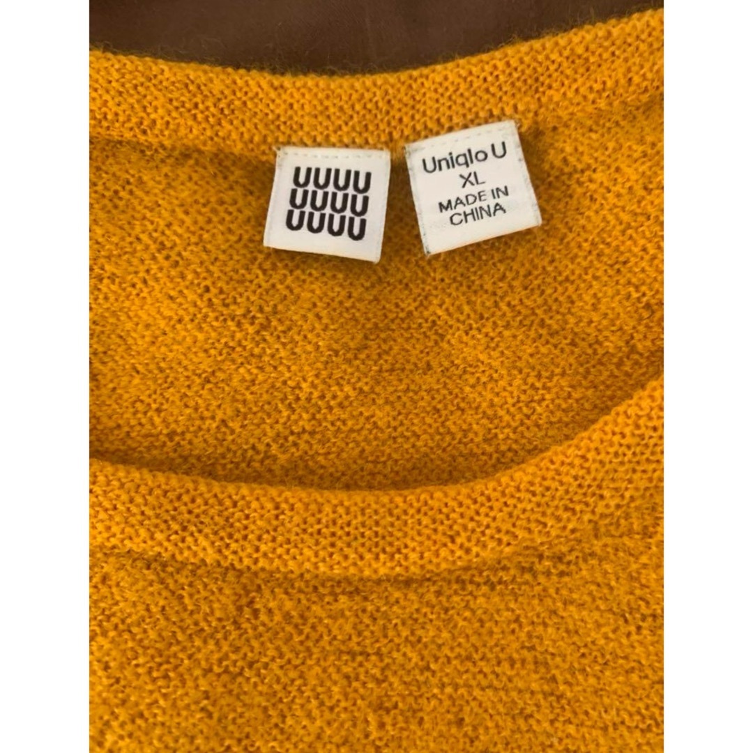 UNIQLO(ユニクロ)のユニクロユー毛100%セーターXLウール黄色イエロー レディースのトップス(ニット/セーター)の商品写真