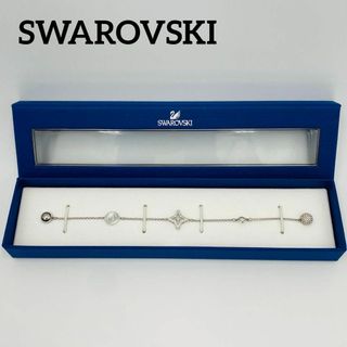 スワロフスキー(SWAROVSKI)の極美品 ★SWAROVSKI★ ブレスレット チャーム ラインストーン シルバー(ブレスレット/バングル)