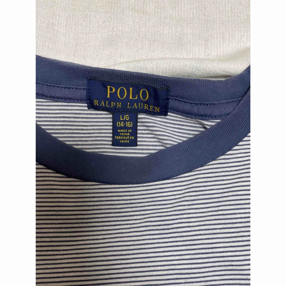 POLO RALPH LAUREN(ポロラルフローレン)のポロラルフローレン　160サイズ　ボーダー半袖 キッズ/ベビー/マタニティのキッズ服男の子用(90cm~)(Tシャツ/カットソー)の商品写真