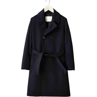 マッキントッシュ(MACKINTOSH)のマッキントッシュ ダーベル カシミア混ビーバー ダブルベルテッドコート ネイビー(チェスターコート)