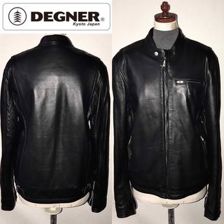 デグナー(DEGNER)のDEGNER 送料込 定価4万円程 羊革 レザー ジャケット ライダース XL(ライダースジャケット)