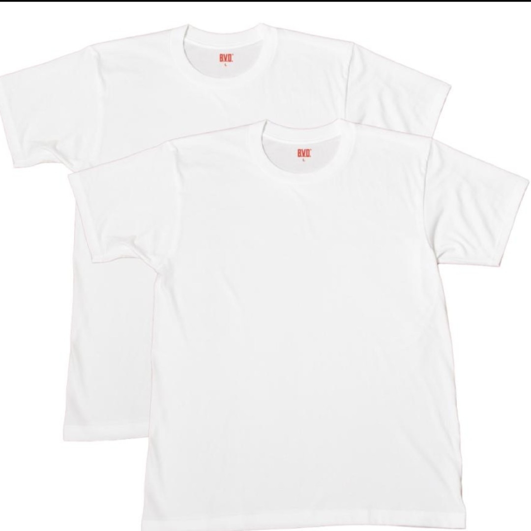B.V.D(ビーブイディー)のBVD BASIC STYLE クルーネックTシャツ 2枚組 吸水速乾 メンズ メンズのトップス(Tシャツ/カットソー(半袖/袖なし))の商品写真