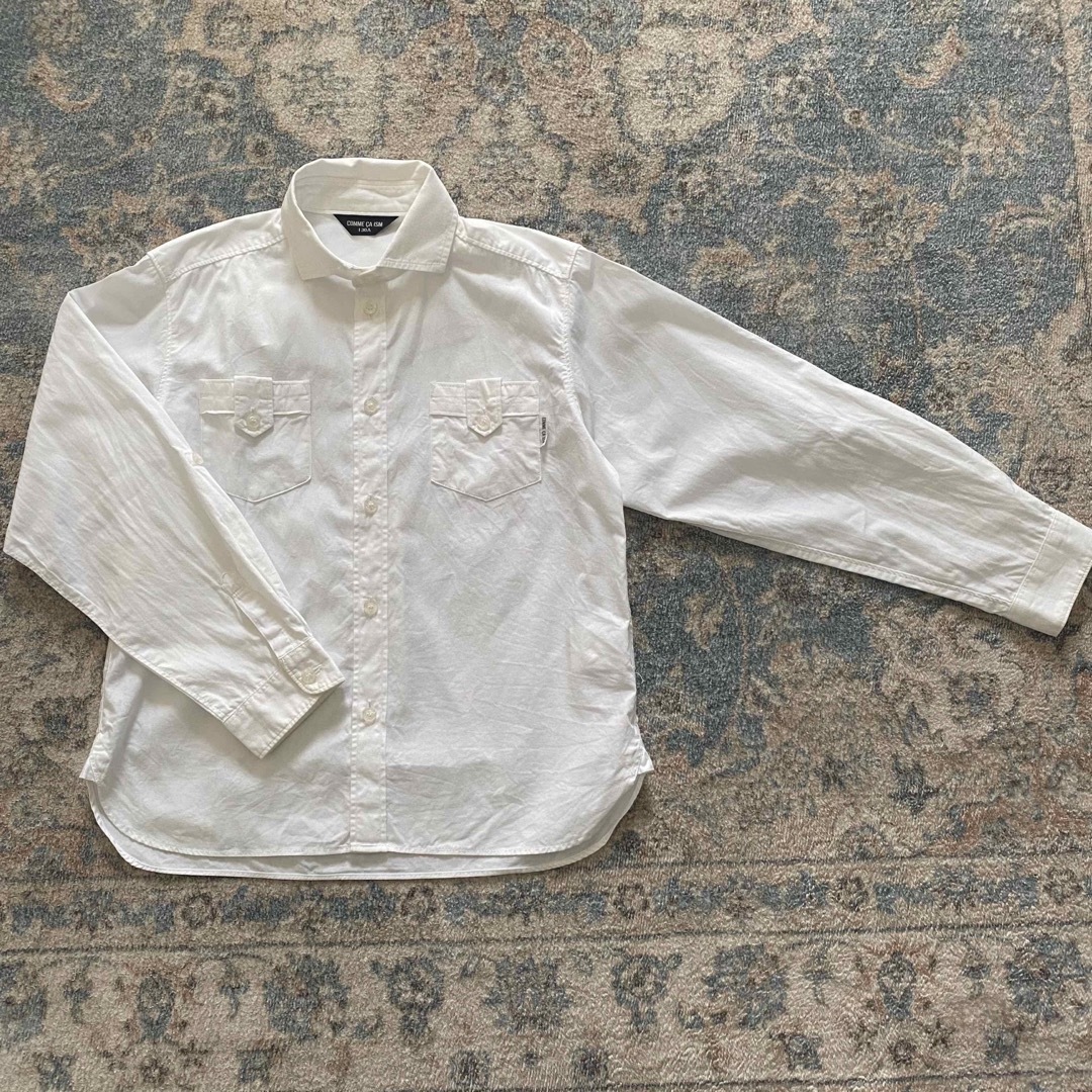 COMME CA ISM(コムサイズム)の白　ワイシャツ　130  キッズ/ベビー/マタニティのキッズ服男の子用(90cm~)(ブラウス)の商品写真