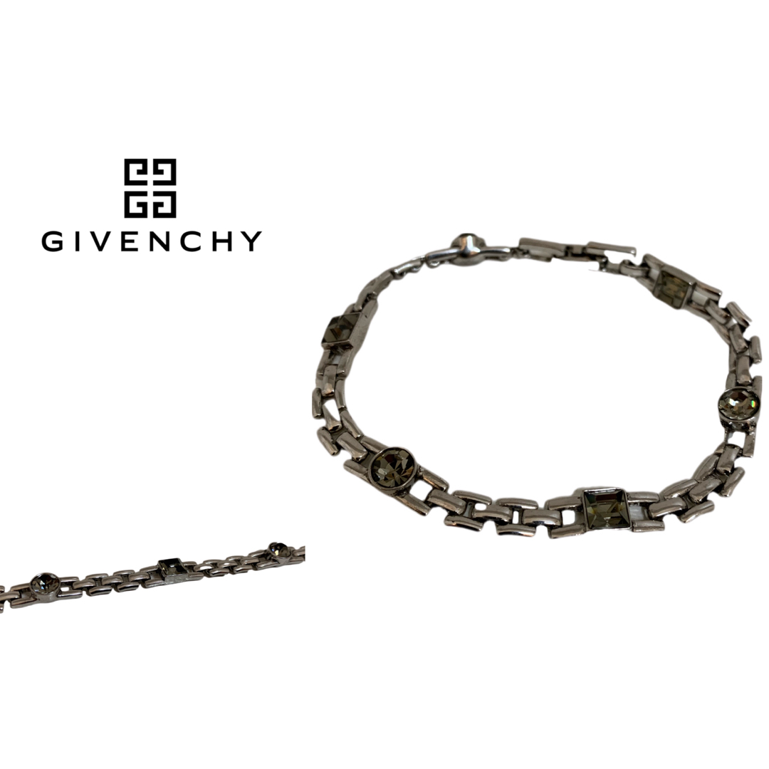 GIVENCHY(ジバンシィ)のGIVENCHY PARIS VINTAGE 80s ストーン装飾付ブレスレット レディースのアクセサリー(ブレスレット/バングル)の商品写真