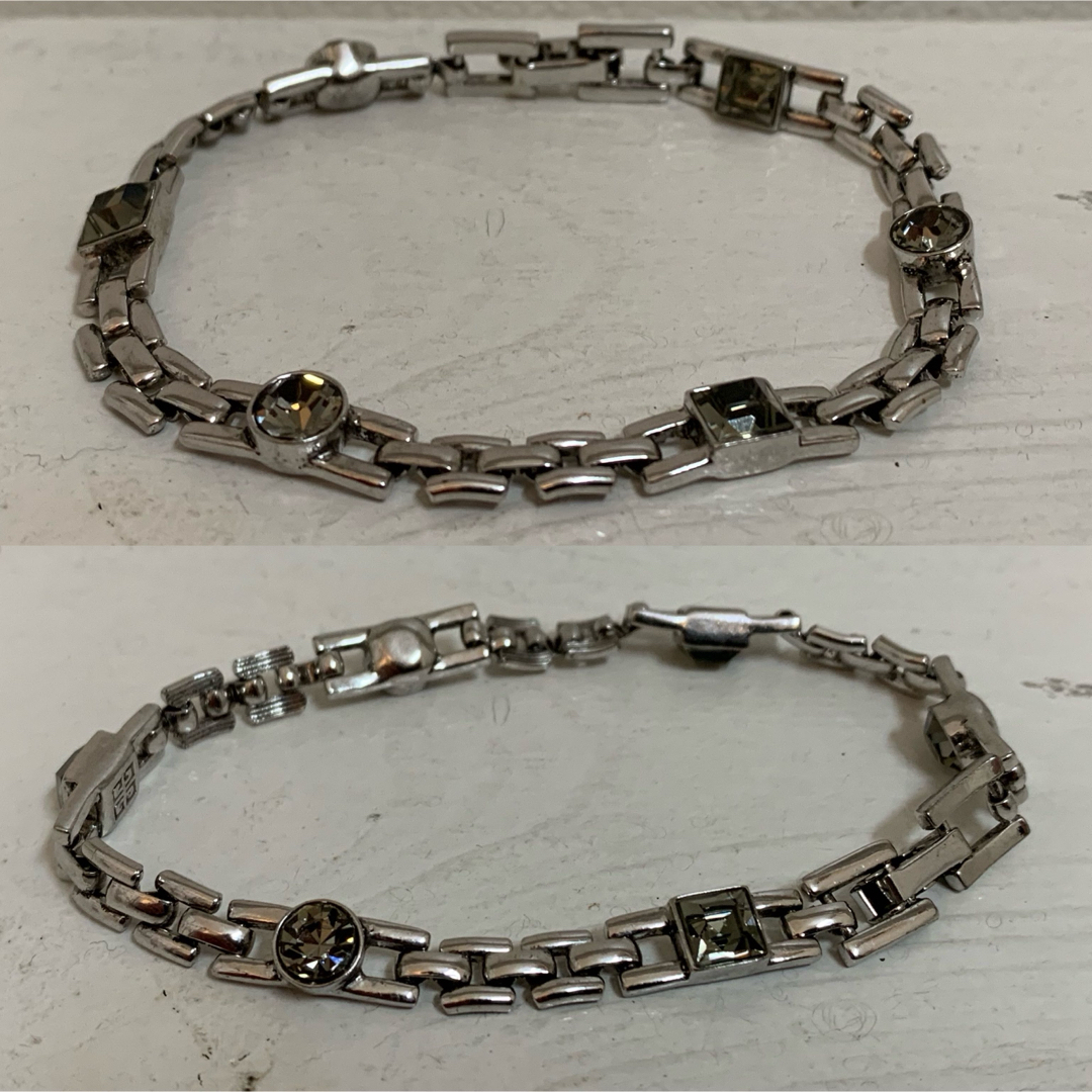 GIVENCHY(ジバンシィ)のGIVENCHY PARIS VINTAGE 80s ストーン装飾付ブレスレット レディースのアクセサリー(ブレスレット/バングル)の商品写真