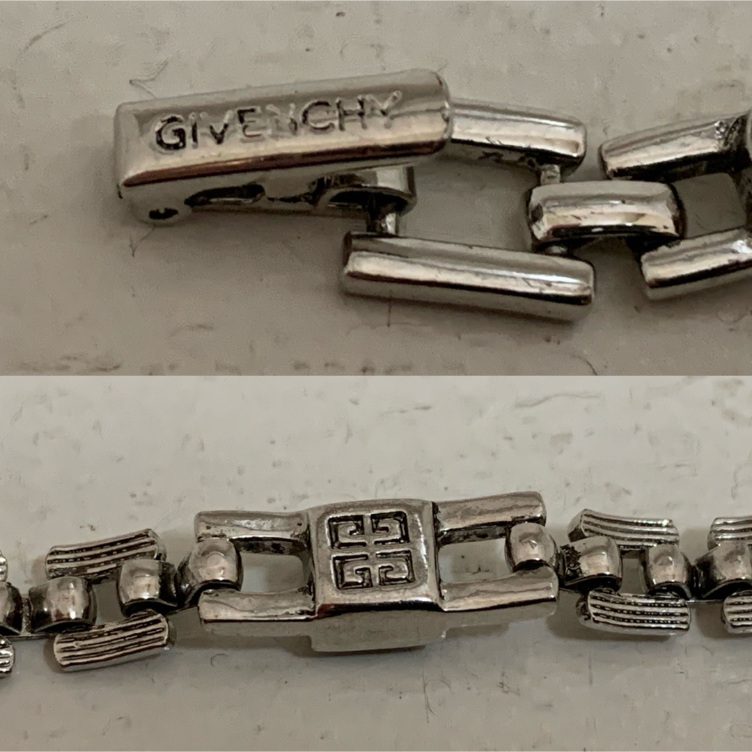 GIVENCHY(ジバンシィ)のGIVENCHY PARIS VINTAGE 80s ストーン装飾付ブレスレット レディースのアクセサリー(ブレスレット/バングル)の商品写真